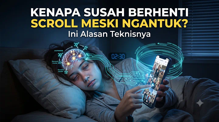 Kenapa Susah Berhenti Scroll Meski Ngantuk? Ini Alasan Teknisnya