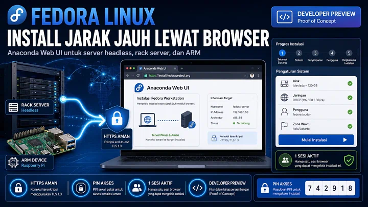 Fedora Remote Installer Berbasis Browser