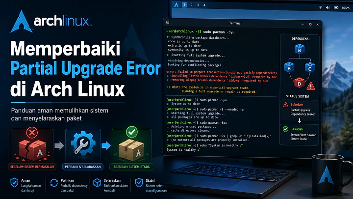 Memperbaiki Partial Upgrade Error di Arch Linux