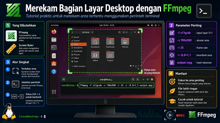 Cara Merekam Sebagian Layar Desktop dengan FFmpeg