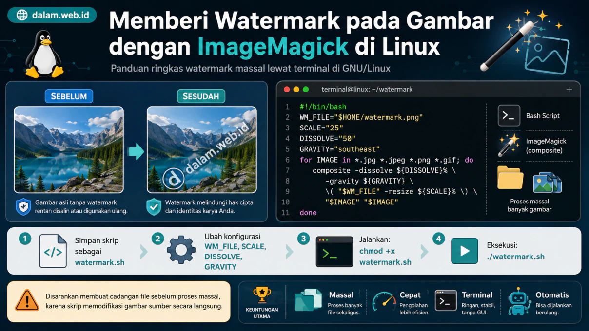 Logo resmi ImageMagick sang pesulap manipulasi gambar baris perintah