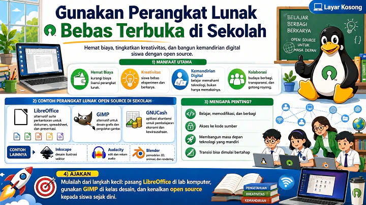 Perangkat Lunak Bebas Terbuka di Sekolah: Solusi Hemat & Kreatif