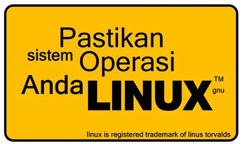Stiker Linux GPL sebagai simbol kebersamaan komunitas Open Source