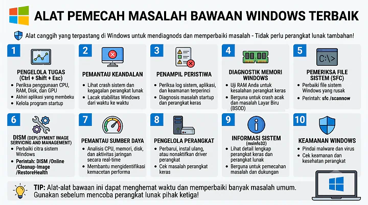 10 Alat Pemecah Masalah (Troubleshooting) Bawaan Windows