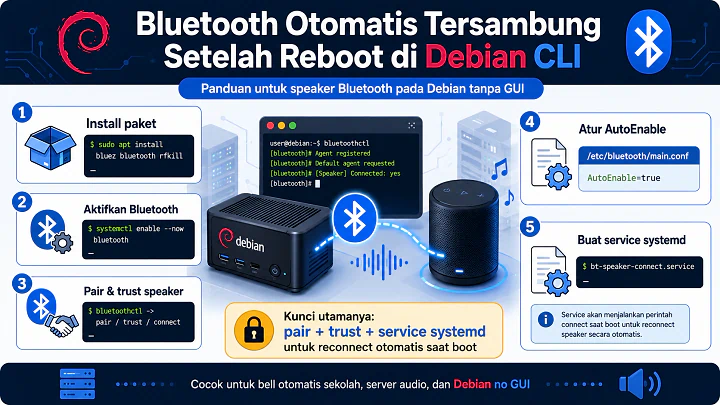 Cara Mengatasi Bluetooth Speaker Tidak Auto Connect di Debian untuk Bel Sekolah