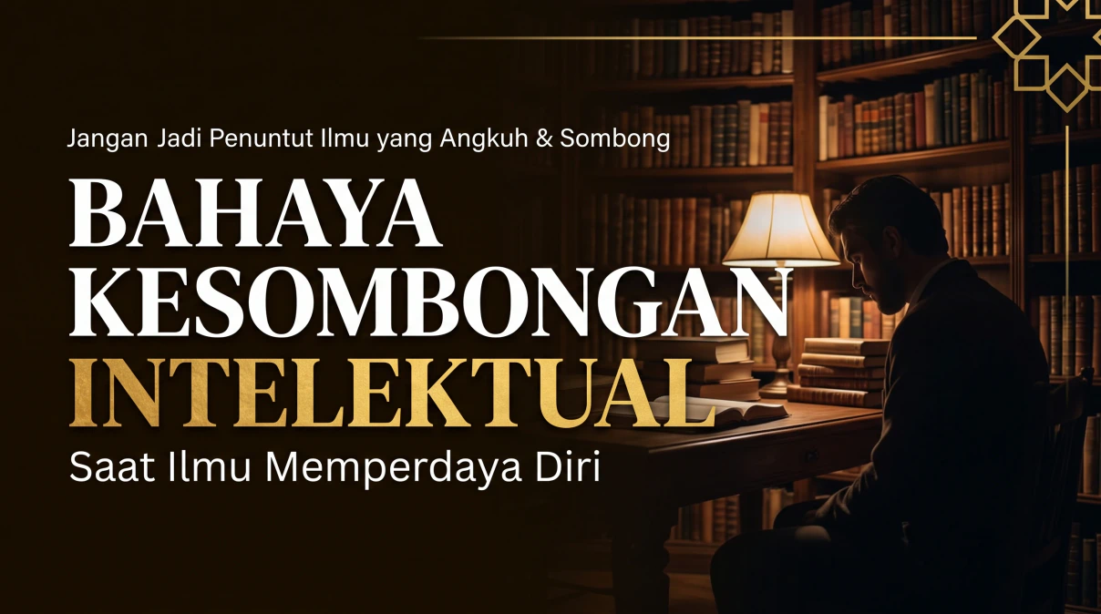Ilustrasi bahaya kesombongan intelektual dan pentingnya kerendahan hati dalam menuntut ilmu