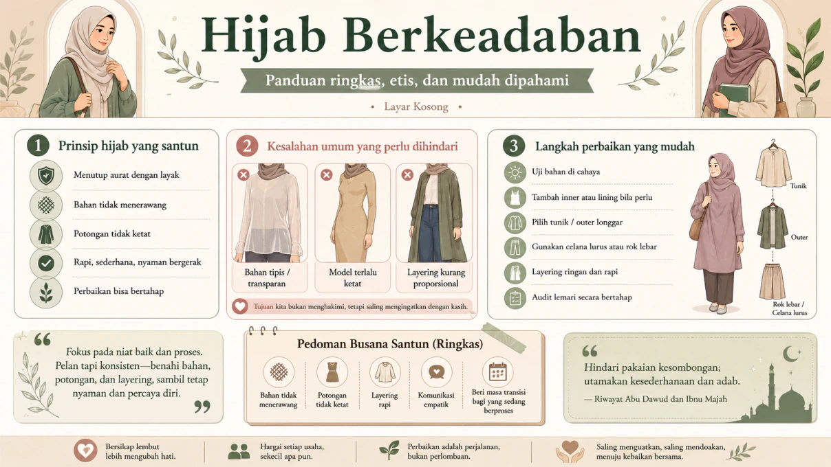 Hijab Berkeadaban: Panduan Ringkas, Etis, dan Mudah Dipahami