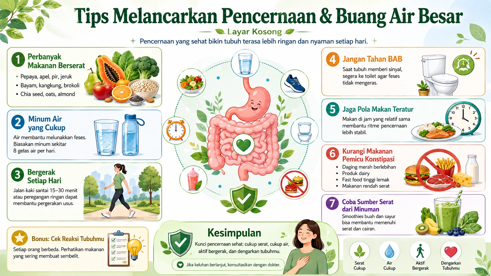 Tips Melancarkan Pencernaan & Buang Air Besar