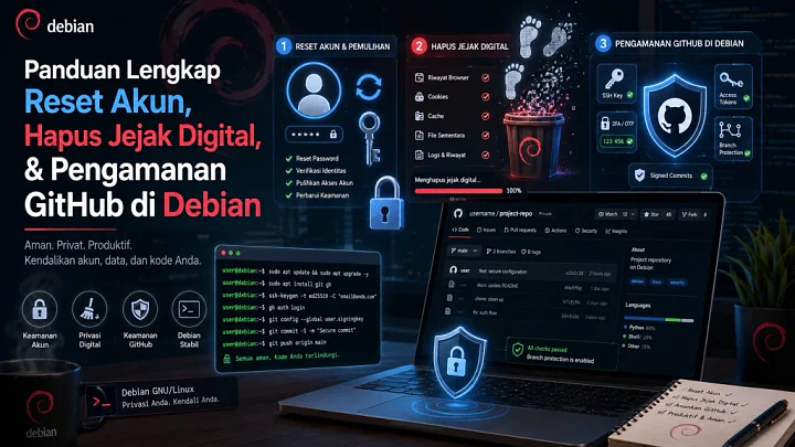 Panduan Reset Akun & Hapus Jejak Digital di Debian