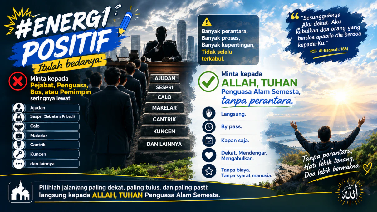 Ilustrasi seseorang sedang berdoa menengadahkan tangan memohon kepada Allah