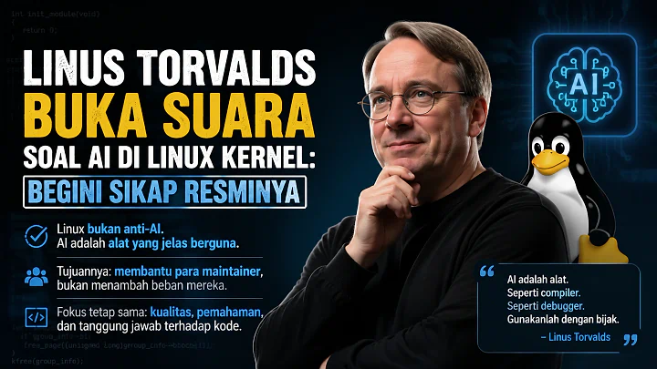 Linus Torvalds Buka Suara Soal AI di Linux Kernel: Begini Sikap Resminya