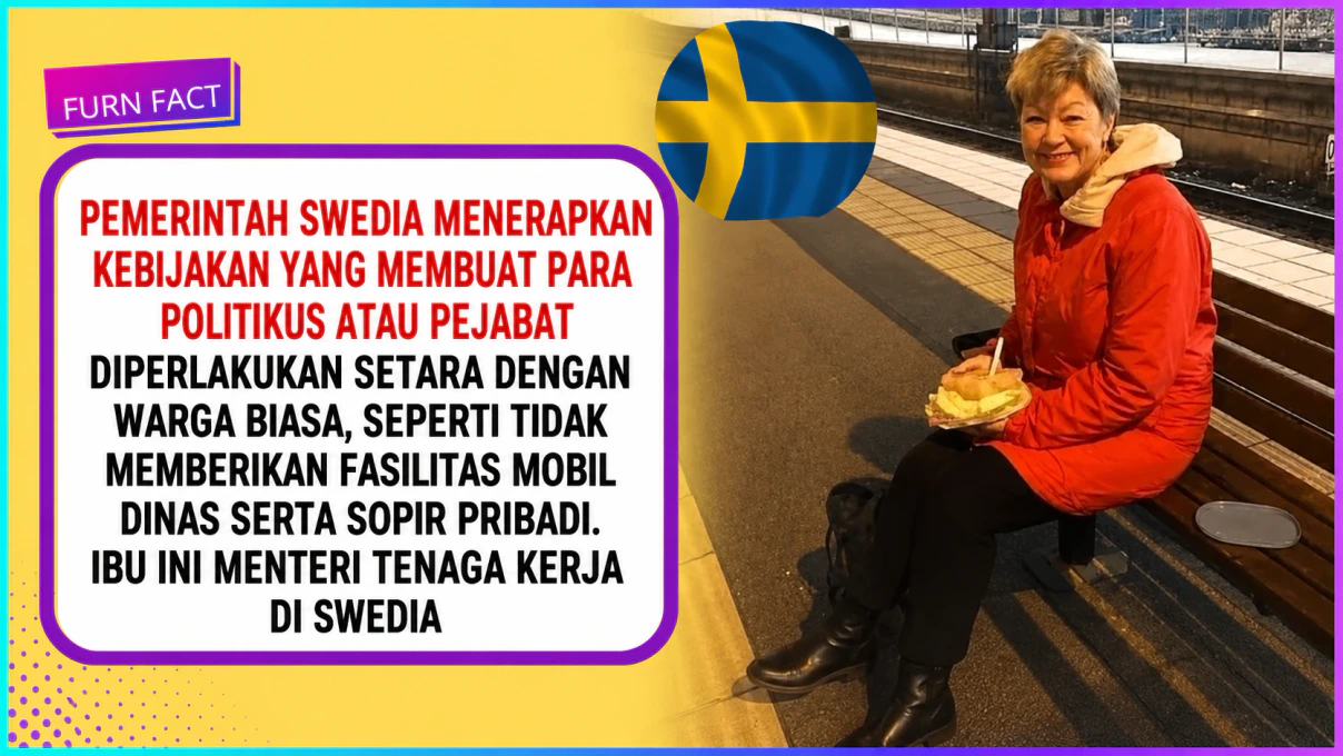 Ilustrasi gaya hidup sederhana Ylva Johansson saat menunggu kereta api umum di stasiun