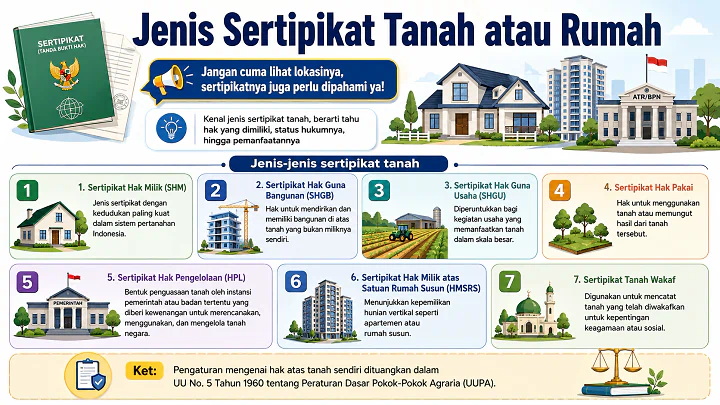 7 Jenis Sertipikat Tanah di Indonesia: Hak Milik hingga Wakaf