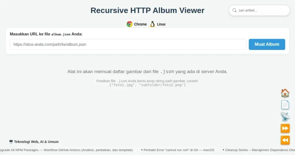 Recursive HTTP Album Viewer (via JSON)
