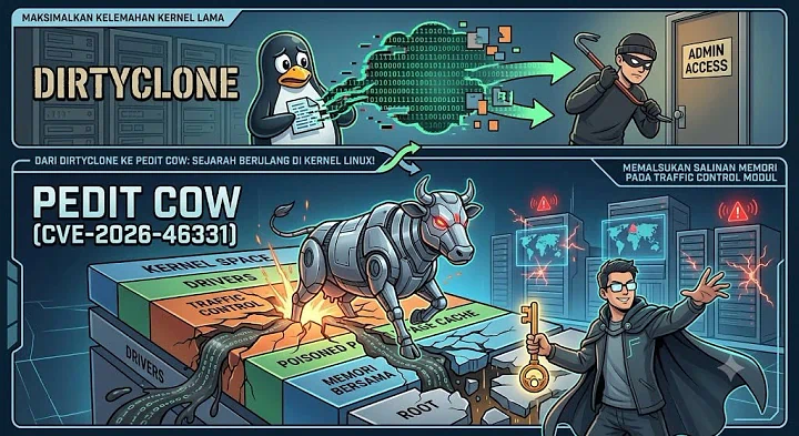 Pedit Cow (CVE-2026-46331): Bahaya Eksploitasi Kernel Linux