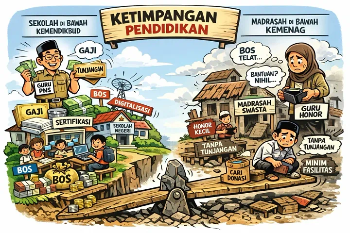 Ketimpangan Pendidikan: Sekolah Negeri vs Madrasah Swasta, Keadilan yang Tertunda