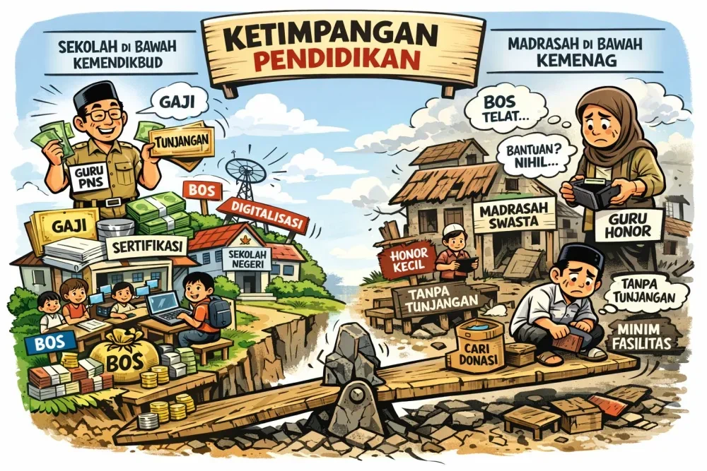 Ketimpangan Pendidikan: Sekolah Negeri vs Madrasah Swasta, Keadilan yang Tertunda