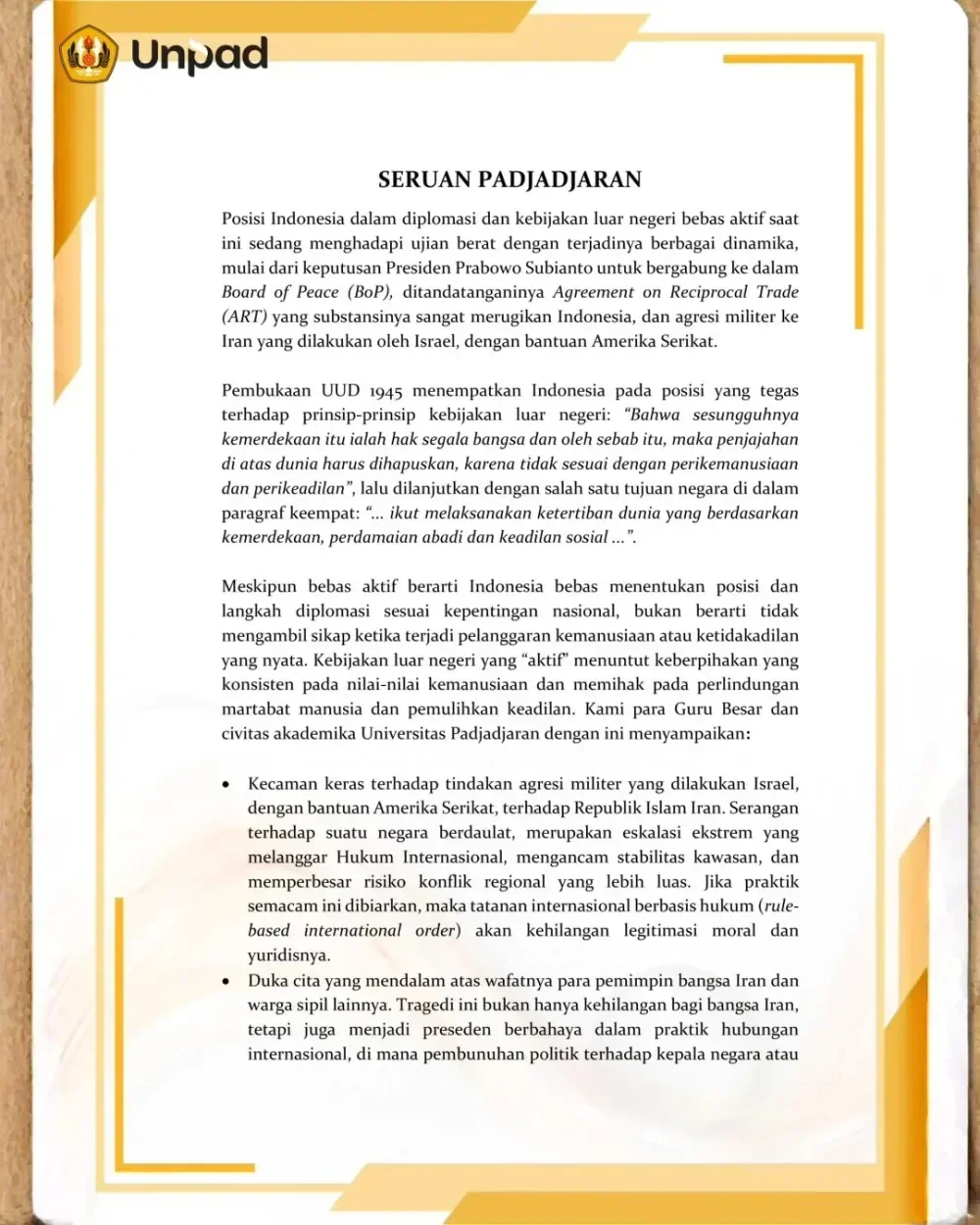 Suasana kampus Unpad