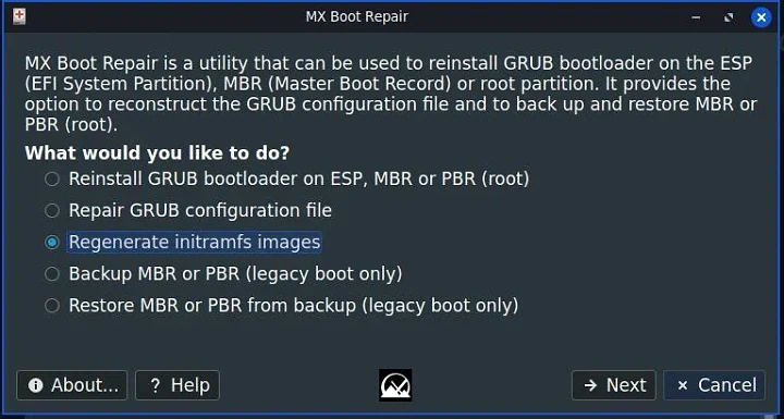 Mengatasi Boot Failure /dev/mapper/root di MX Linux