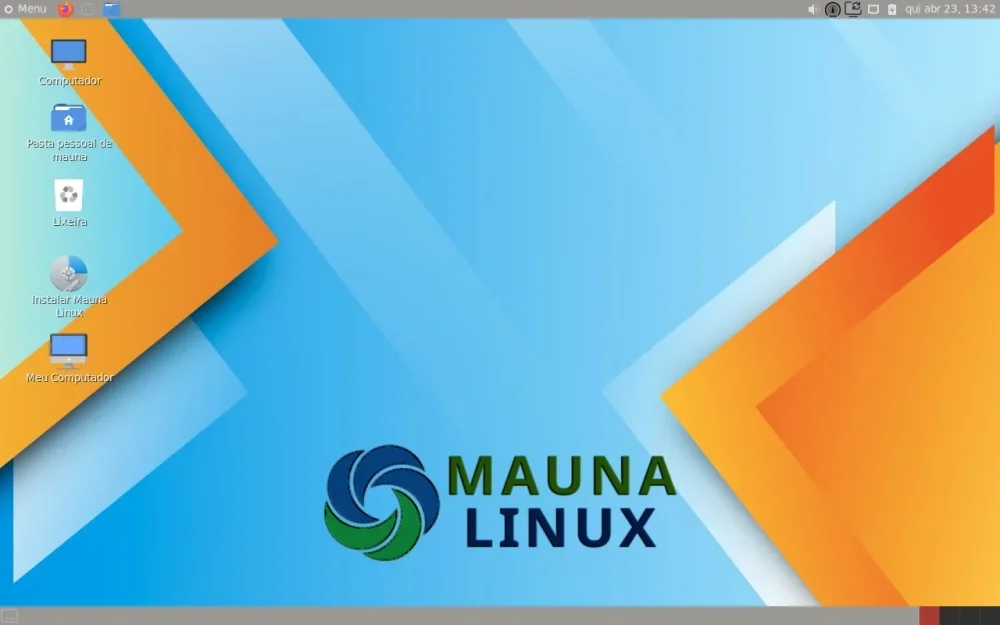 Mauna Linux 25.2 - Tampilan desktop dengan pilihan Cinnamon, MATE, LXQt, dan Xfce