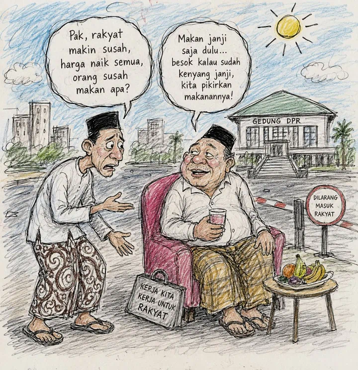 Makan Janji, Kenyang Ilusi: Politik Janji dan Rakyat Lapar