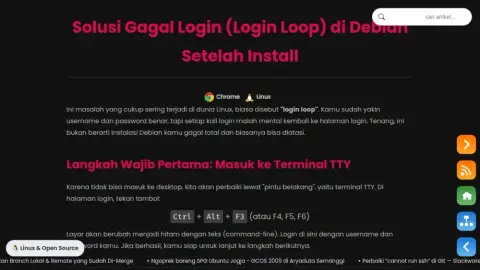 Solusi Gagal Login (Login Loop) di Debian Setelah Install