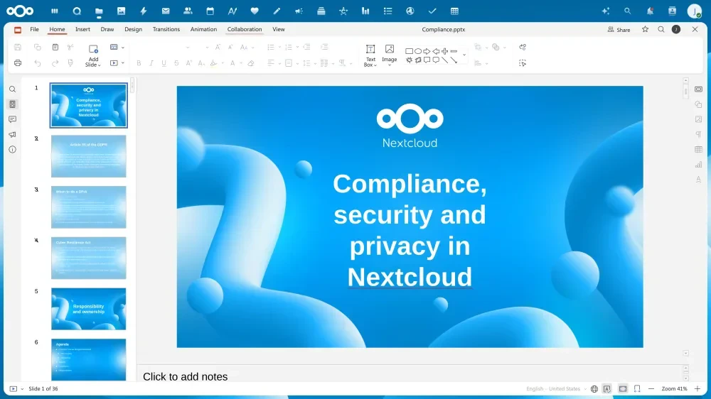 Euro-Office presentasi slide