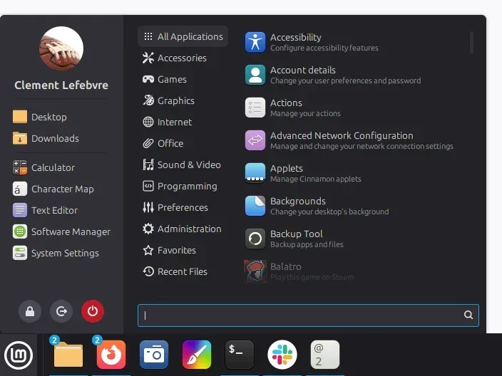 Menu Cinnamon 6.6