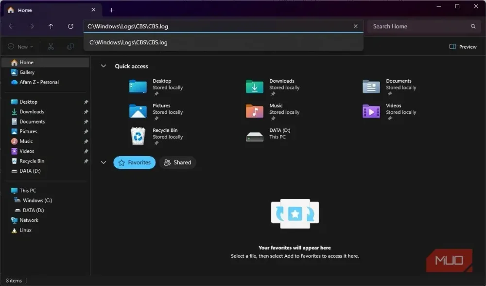 Opening CBS log