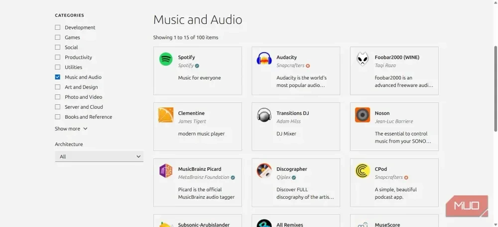 Snap music apps