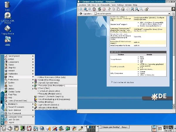 Tampilan KDE 3